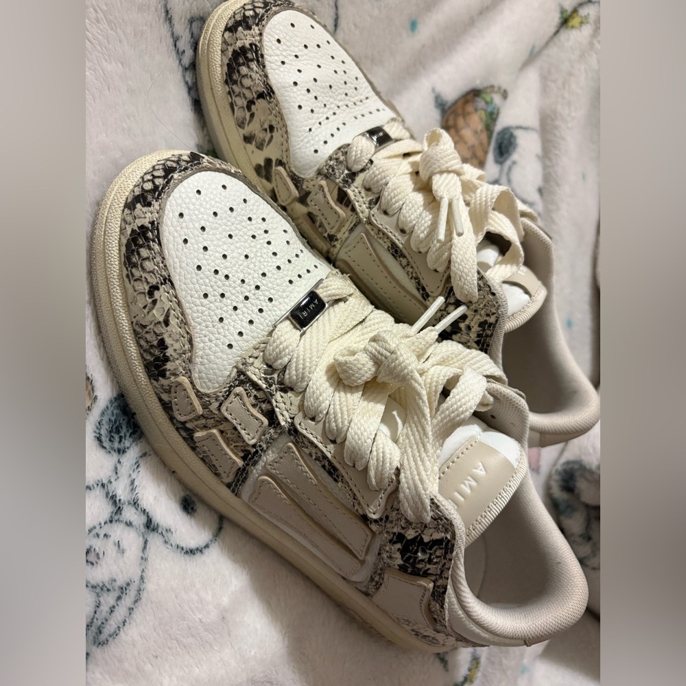 Amiri Alabaster Cream Sneakers View 3